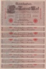 Germany, 1.000 Mark, 1910, UNC, p44b, BUNDLE