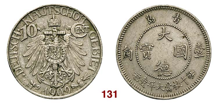 CINA   Kiau Chau 10 Cent. 1909.   ... 