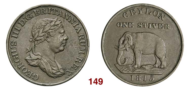 Ceylon 1 Stiver 1815.   Kr. 81   ... 