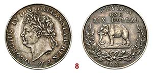 CEYLON  Giorgio IV  (1820-1830)  1 Rixdollar ... 