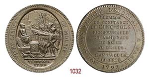 1792     Moneta-Medaglia fiduciaria da 5 ... 