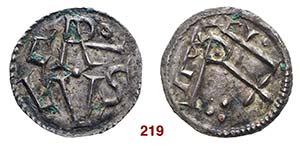 Milano  Carlo Magno, 774-814.  Denaro,  AR ... 
