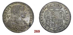 Napoli  Carlo II di Spagna, 1665-1700. II ... 