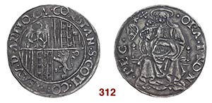 Pesaro  Costanzo Sforza, 1473-1483.  Grosso, ... 