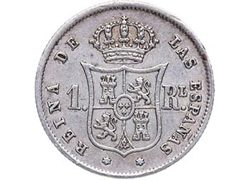 1859. Isabel II . Sevilla. 1 real. ... 