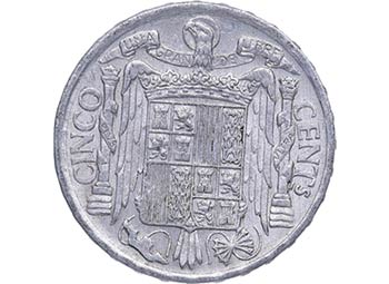1941. Franco. PLVS. 5 céntimos. ... 