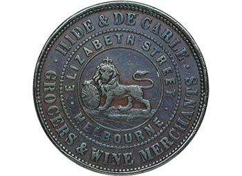 1858. Australia. Token. 1 Penny. ... 