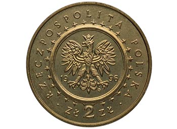 1996. Polonia. 2 Zloty. Ln. 8,07 ... 