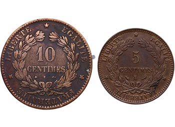 1897A y 1872K. Francia. 3ª ... 