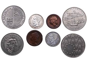 Lote de 8 monedas, 6 de Portugal ... 
