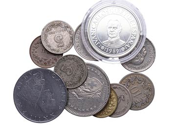 Lote de 13 monedas Mundo: Suiza, ... 