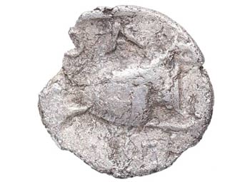 350-340 aC. Trihemiobol. Thasos. ... 