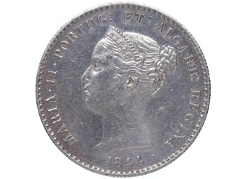 1844. Portugal. María II. Lisboa. ... 