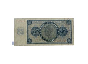 1936. España. 25 pesetas. ... 