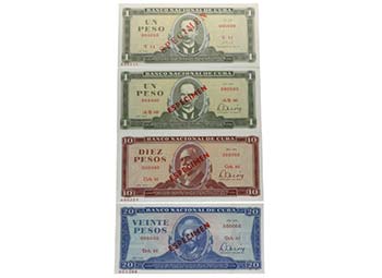 1968-1978. Cuba. Lote 4 billetes ... 