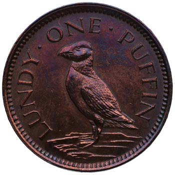 1929. Lundy. Token 1 Puffin. KM ... 
