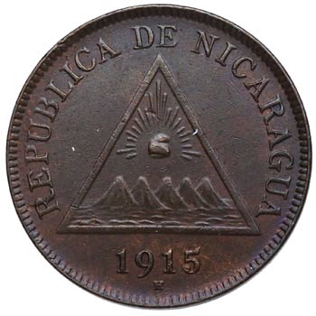 1915. Nicaragua. 1 Centavo. KM 11. ... 