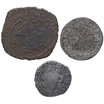 s. XI al XIV. Lote de 3 monedas: ... 