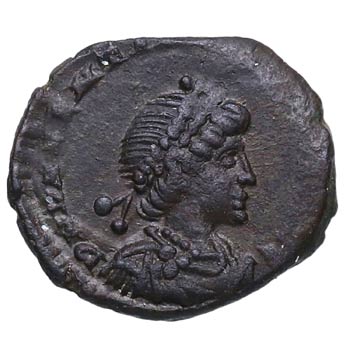 Valentiniano II. Nummus. Ag. ... 