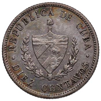 1916. Cuba. 10 centavos. KM A12. ... 