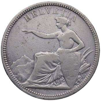 1874. Suiza. B . 5 francos. Ag. ... 