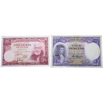 1951 y 1931. Billetes españoles. ... 
