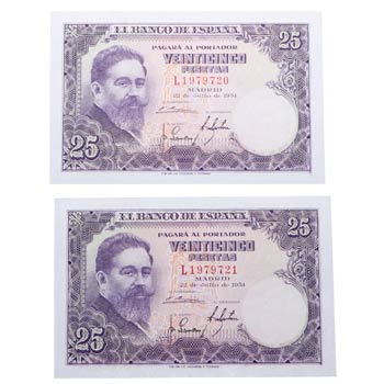 1954. Billetes Españoles. Serie ... 