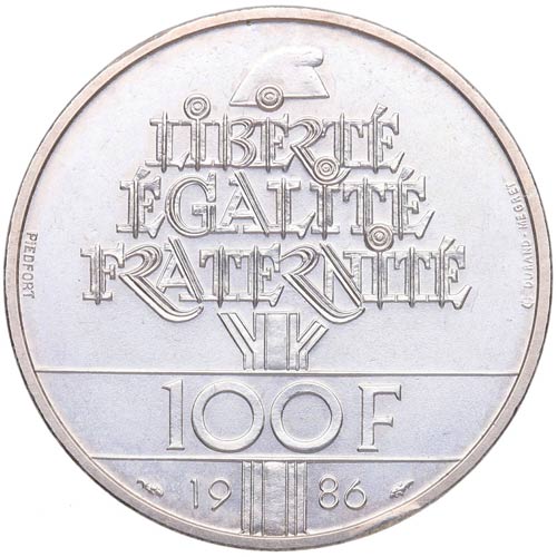 1986. Francia. Pieforte. 100 ... 