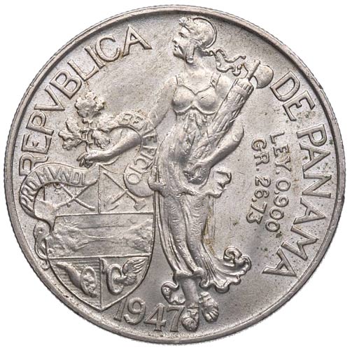 1947. Panamá. 1 Balboa. Ag. SC. ... 
