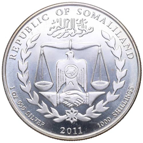 2011. Somalia. 1000 shillings (1 ... 