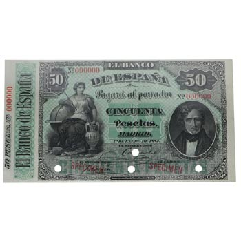 1884. Billetes Españoles. 50 ... 