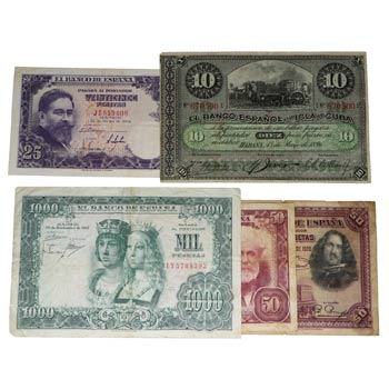 1896 a 1957. Billetes Españoles. ... 