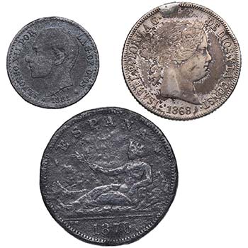 1868, 1870 y 1882. Isabel II, ... 