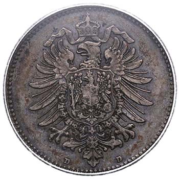 1874-D. Alemania Imperio. 1 mark. ... 