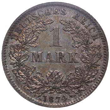 1874-D. Alemania Imperio. 1 mark. ... 