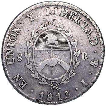 1813 . Argentina. 8 reales. PTS. ... 