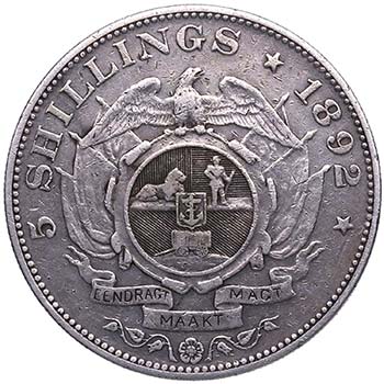1892. Sudáfrica. 5 Shilling. KM ... 