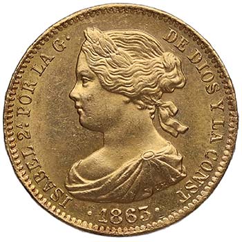 1863. Isabel II (1833-1868). ... 