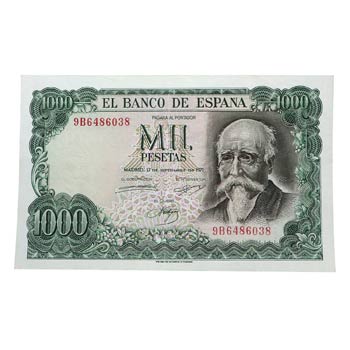 1971. Billetes Españoles. Franco ... 
