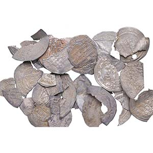 Siglos I-V AH. 35 trozos de monedas ... 