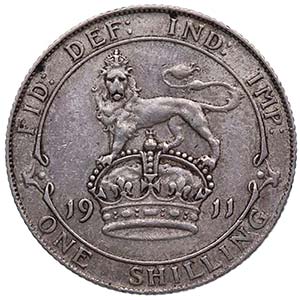 1911. Gran Bretaña. 1 shilling. Ag. Est.16. 