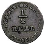 1854. Argentina. B . 1/ 2 Real. KM 23. Ag. ... 