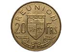 1961. Reunión. 20 Francs. KM 11. Ae. 4,01 ... 