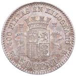1869*69. I República. Madrid. 50 céntimos. ... 