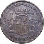 1870*70. I República. Madrid. 5 pesetas. ... 