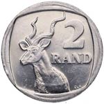1998. África del Sur. 2 Rand. KM 165. ... 