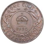 1936. Canada. Jorge V. 1 Cent. Cu. SC. ... 