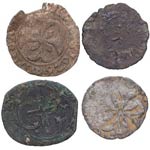 Siglo XII y XIII. Lote de 4 monedas ... 