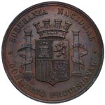 1868. Gobierno Provisional. Medalla de la ... 