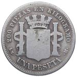 1869. I República. Madrid. 1 peseta. SNM. ... 